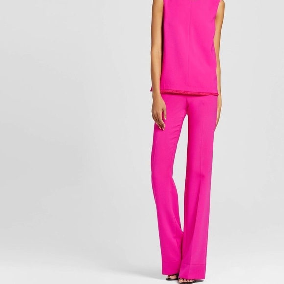 Victoria Beckham Women’s Fuchsia Flared Trousers - Picture 2 of 6